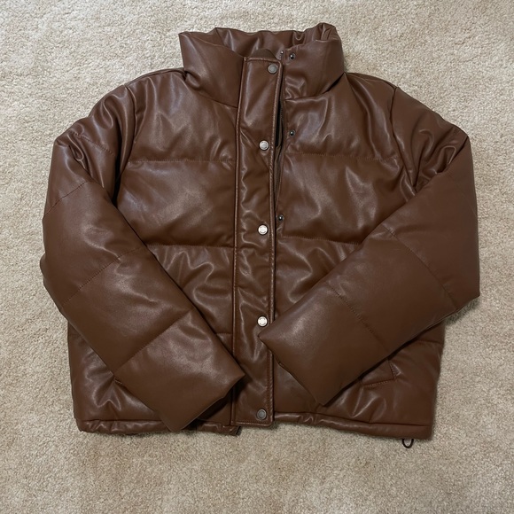 Hollister VEGAN LEATHER PUFFER JACKET, size US XL - Picture 7 of 8
